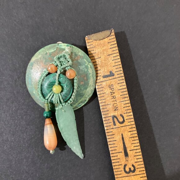 Signed Brenda bpeo Western Southwestern Artisan Made Earrings - Picture 4 of 4